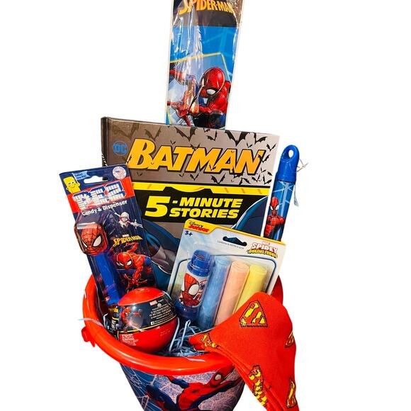 Spiderman adorable bundle preschool throw 40 50 Spider-Man Easter bucket - Picture 1 of 6